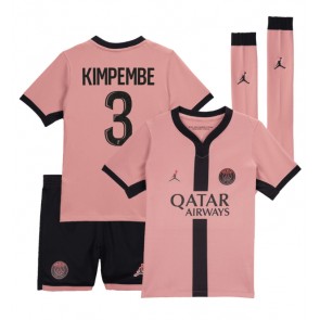 Paris Saint-Germain Presnel Kimpembe #3 Dětské Alternativní dres komplet 2024-25 Krátký Rukáv (+ trenýrky)